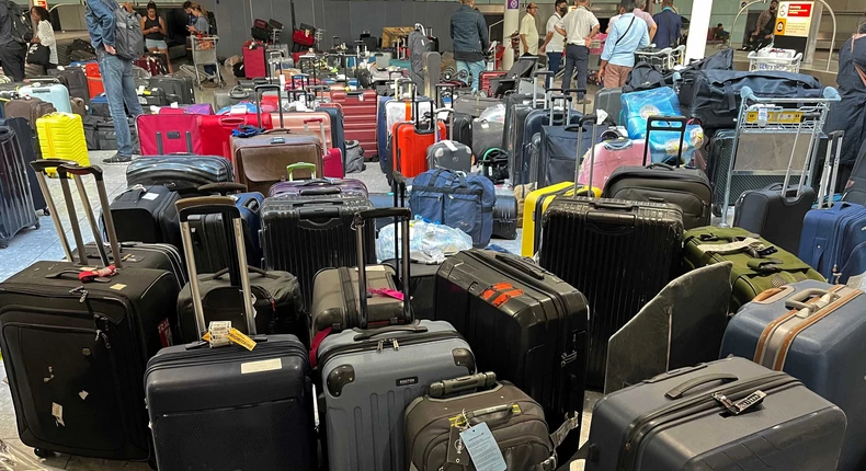 The head of Frankfurt Airport says the travel chaos is partially because so many people travel with black suitcases